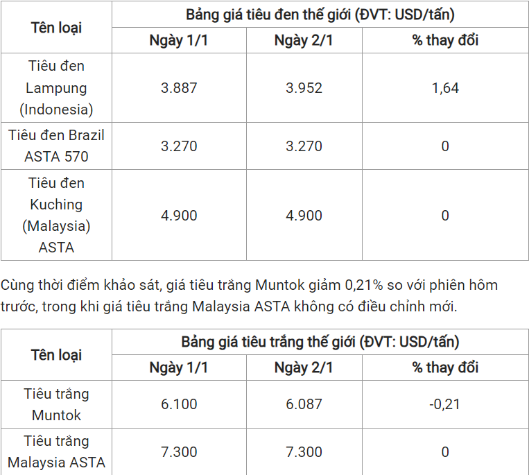 gia tieu hom nay 31 duy tri on dinh tai thi truong trong nuoc 20241214175990