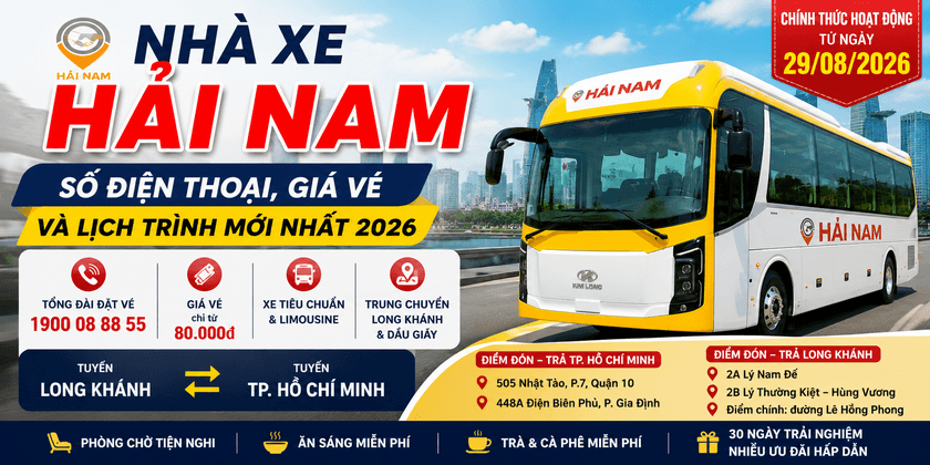 Nhà xe Hải Nam Long Khánh TP.HCM